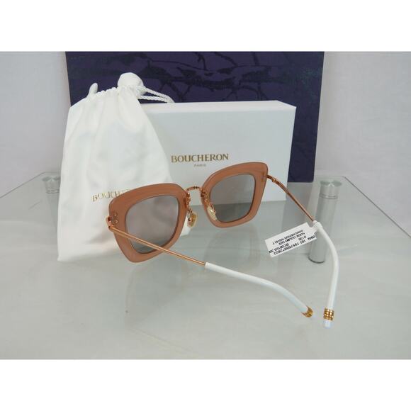 NWT BOUCHERON NUDE GOLD BC0015S 005 CAT EYE 47MM SQUARE SUNGLASSES $ 800 FRANCE main image 12